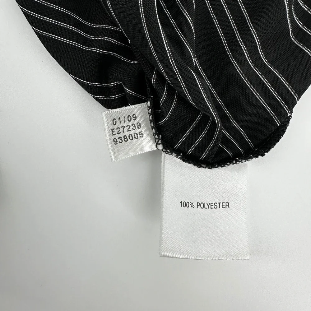 Adidas ClimaLite Golf Polo Shirt Mens‎ Large Black Striped Athletic Top